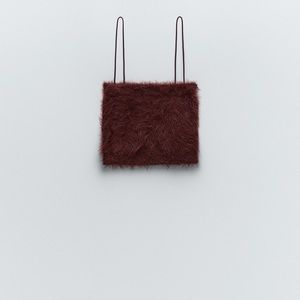 NWT Zara fuzzy crop top